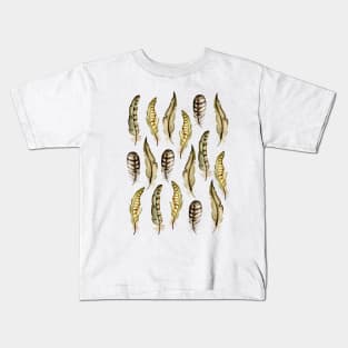 Watercolor feathers Kids T-Shirt